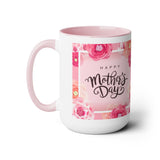 Happy Mothers Day She is more precious than rubies Proverbs 31:10   Two-Tone Coffee Mugs, 15oz