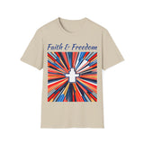Stars Stripes and Faith - Unisex Softstyle T-Shirt