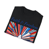 Stars Stripes and Faith - Unisex Softstyle T-Shirt