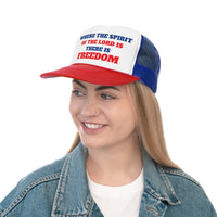 WHERE THE SPIRIT OF THE LORD IS THERE IS FREEDOM TRUCKER CAP