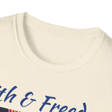 Stars Stripes and Faith - Unisex Softstyle T-Shirt