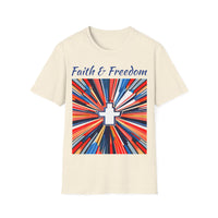 Stars Stripes and Faith - Unisex Softstyle T-Shirt