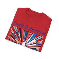 Stars Stripes and Faith - Unisex Softstyle T-Shirt