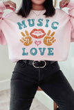 MUSIC IS LOVE SWEATSHIRT PLUS SIZE