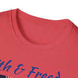 Stars Stripes and Faith - Unisex Softstyle T-Shirt