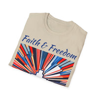 Stars Stripes and Faith - Unisex Softstyle T-Shirt
