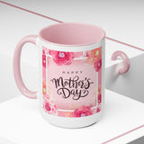 Happy Mothers Day She is more precious than rubies Proverbs 31:10   Two-Tone Coffee Mugs, 15oz