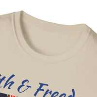 Stars Stripes and Faith - Unisex Softstyle T-Shirt
