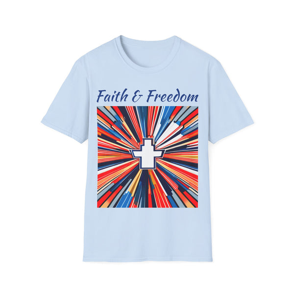 Stars Stripes and Faith - Unisex Softstyle T-Shirt