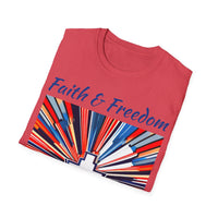 Stars Stripes and Faith - Unisex Softstyle T-Shirt
