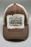 Leopard Only Talking To Jesus Patch Hat