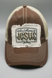 Leopard Only Talking To Jesus Patch Hat