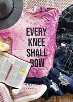 Every Knee Shall Bow Bleached Graphic Tee