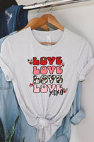 Love Cowhide Print Graphic Tee