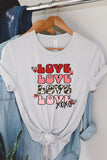 Love Cowhide Print Graphic Tee