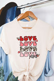 Love Cowhide Print Graphic Tee