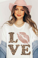 LEOPARD LOVE LIP TEE PLUS SIZE