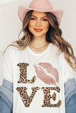LEOPARD LOVE LIP TEE PLUS SIZE