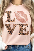 LEOPARD LOVE LIP TEE PLUS SIZE