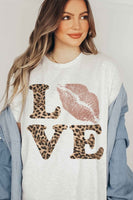 LEOPARD LOVE LIP TEE PLUS SIZE