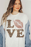 LEOPARD LOVE LIP TEE PLUS SIZE