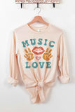 MUSIC IS LOVE LONG SLEEVE TEE