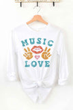MUSIC IS LOVE LONG SLEEVE TEE