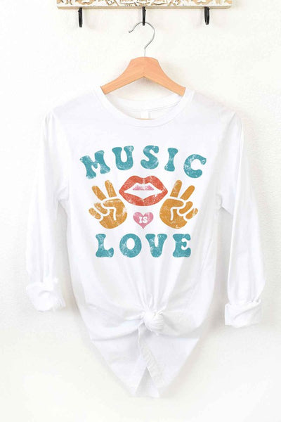 MUSIC IS LOVE LONG SLEEVE TEE