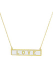 Gold-Dipped LOVE Pendant Necklace