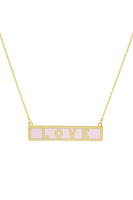 Gold-Dipped LOVE Pendant Necklace