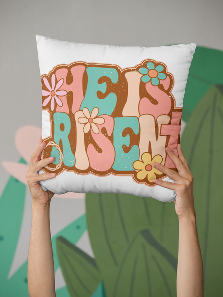 He Is Risen Square Pillow